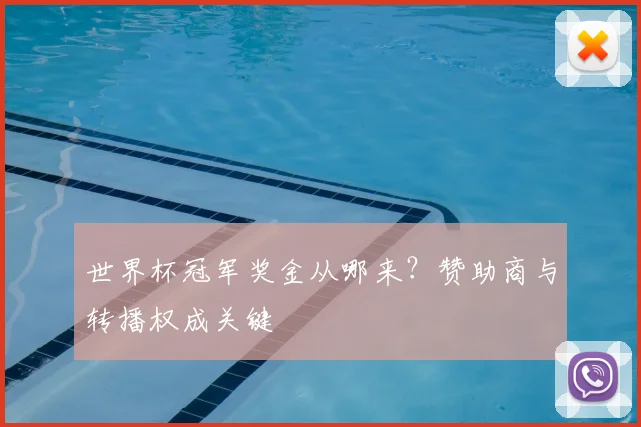世界杯冠军奖金从哪来？赞助商与转播权成关键