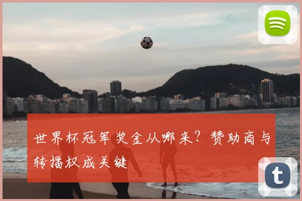 世界杯冠军奖金从哪来？赞助商与转播权成关键